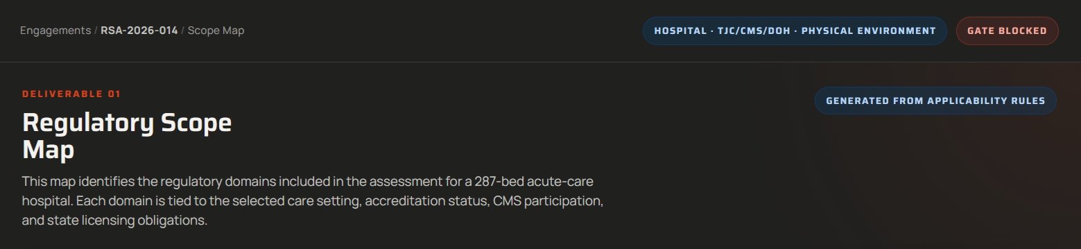 Regulatory Scope Map deliverable preview